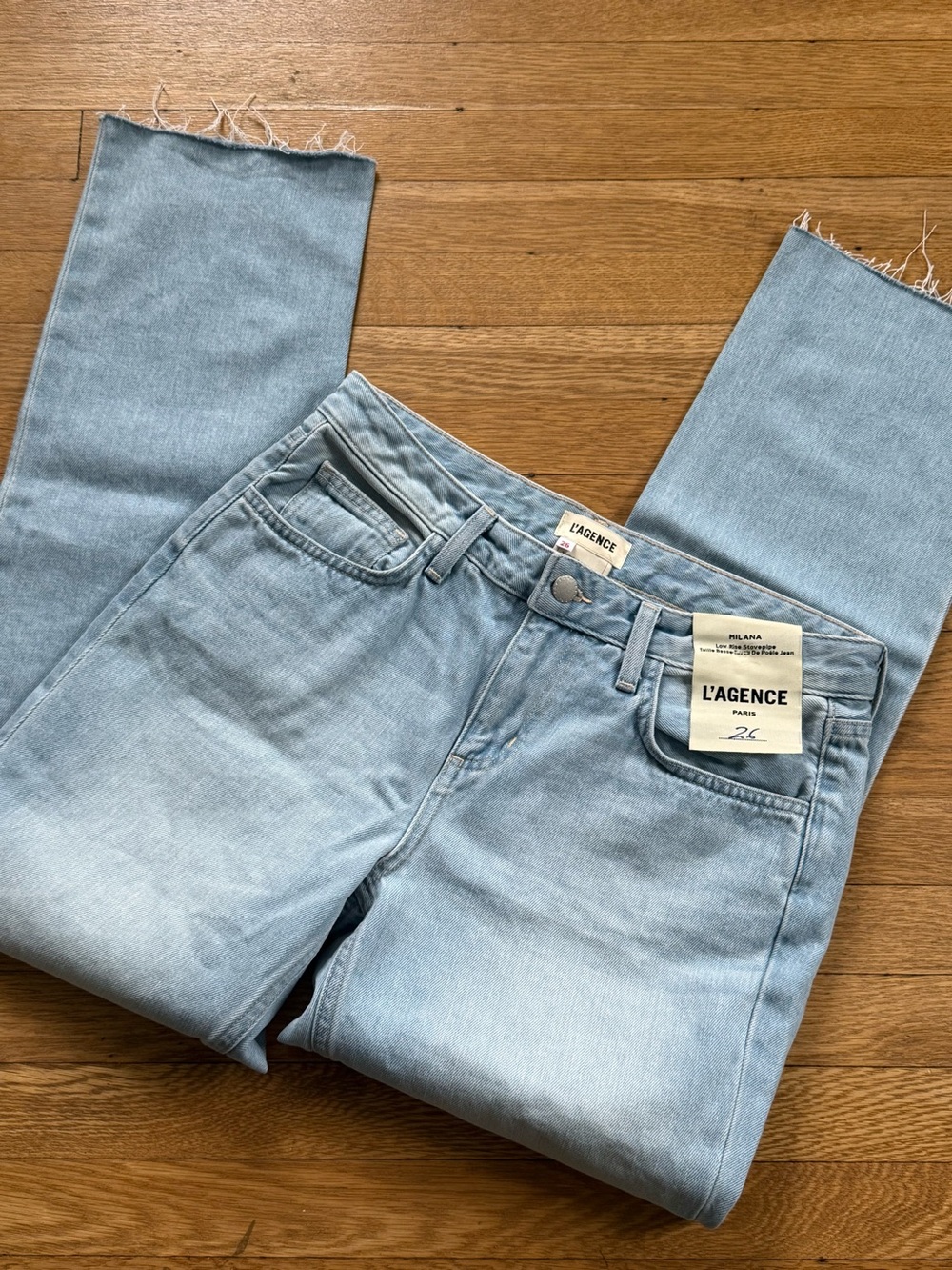 L’Agence Milana Low Rise Stovepipe Panama NWT Size 26 $295 - Picture 5 of 8